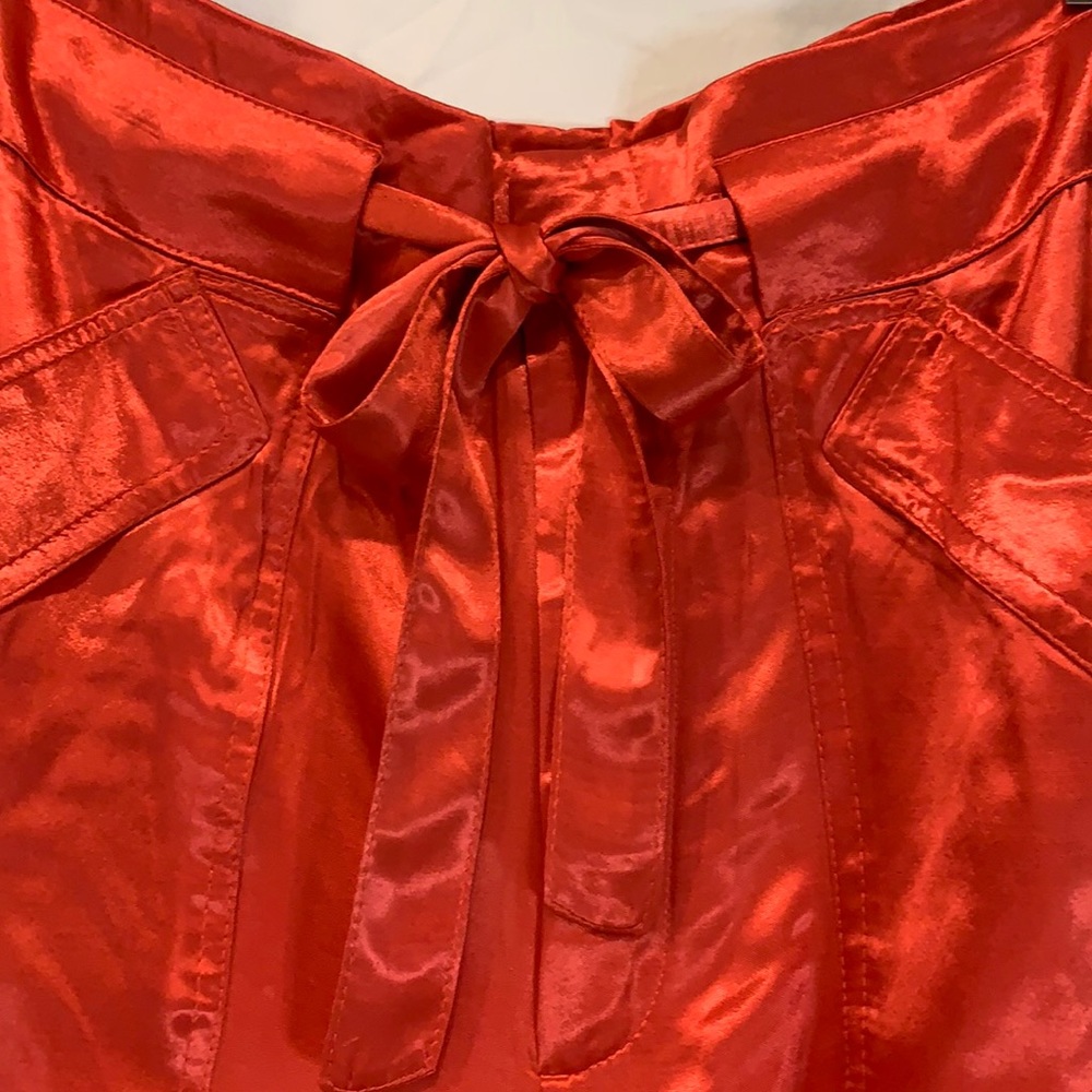 NWT J Crew satin trousers w paper-bag waist